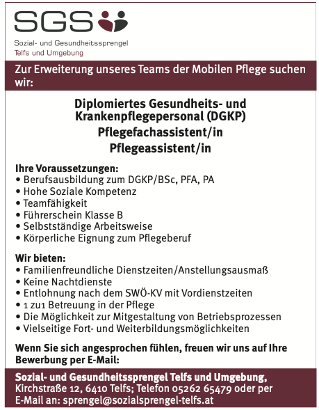Stellenanzeige